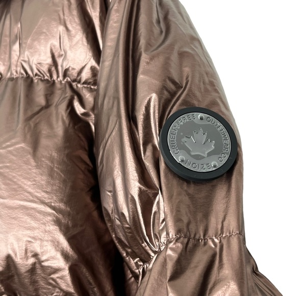 NOIZE Athena Metallic Hooded Puffer Jacket - Picture 10 of 16